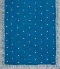 Blue Synthetic Vichitra Zari Embroidery With Stone Work-BL5469