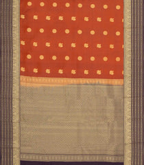 Rust Handloom Soft Silk Saree With Annam Buttas-SO4678