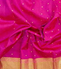 Pink Handloom Kanchipuram Silk Saree With Buttas & Zari Border-KA15698