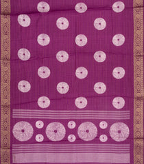 Magenta Printed Synthetic Dola Silk Saree With Zari Stripes & Border-SY0404