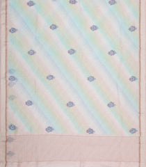 Multicolor Handloom Linen Saree With Embroidered Floral Motifs-LI0775