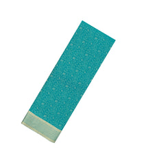 Turquoise Woven Mysore Silk Saree With Floral Vine Motifs-MS3363