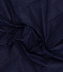 Navy Blue Handloom Rasipuram Cotton Saree With Temple Border-RA2664