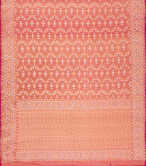 Red Handloom Organza Soft Silk Saree With Floral Motifs-SO4101