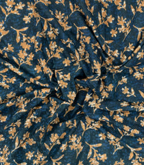 Dark Grey Printed Jaipur Cotton Saree With Tie & Dye Motifs-JC1846
