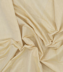 Off White Handloom Kerala Cotton Saree With Zari Stripes Border-KEC1027