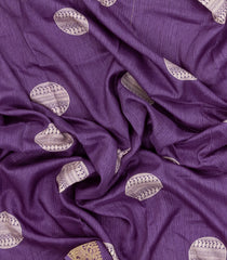 Lilac Printed Synthetics Dola Zari Lining With Jacquard Zari Border-BL5175