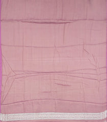 Dusty Pink Handwoven Banarasi Khadi Georgette Tissue Saree With Floral Motifs-BE1733