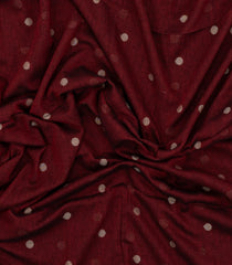 Maroon Woven Bengal Cotton Saree With Coin Motifs-BG1811