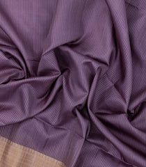 Lilac Handloom Soft Silk Saree With Floral Zari Stripes-SO4578