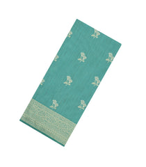 Aquamarine Woven Art Dupion Saree With Floral Buttas-BL5957