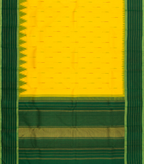 Lemon Yellow Handloom Korvai Kanchipuram Silk Saree With Jasmine Bud Buttas-KA14844