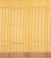 Mustard Woven Pure Organza Silk Saree With Zari Buttas-KS1085