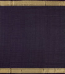Black Handloom Soft Silk Cotton Saree With Checks & Buttas-SC4305