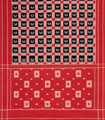 Black Handwoven Orissa Cotton Saree With Tie & Dye Motifs-OR0893
