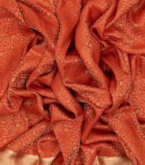 Red Mysore Crepe Silk Saree With Floral Vine Motifs-MS3124