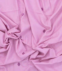 Bubblegum Pink Handloom Bengal Cotton Saree With Diamond Buttas-BG1794