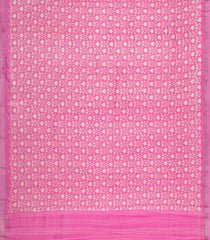 Pink Printed Chanderi Cotton Saree With Floral Motifs-CC1743