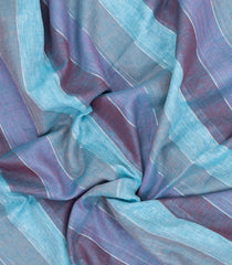 Multi Colour Handloom Linen Saree With Stripes-LI0736
