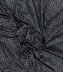 Black Handloom Pochampally Ikat Silk Saree With Tie & Dye Motifs -IK0425