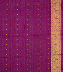 Magenta Woven Art Dupion Saree With Meena Floral Border-BL5924