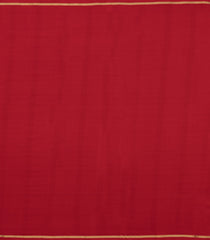 Red Woven Mysore Silk Saree With Pure Zari Stripes-MS3295
