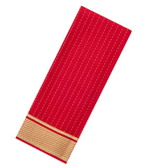 Red Woven Mysore Silk Saree With Zari Motifs-MS3658