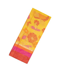 Yellow Handloom Kota Silk Saree With Meena Bird Motifs-KO1027