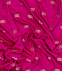 Hot Pink Printed Synthetics Dola Saree Zari Buttas-BL5306