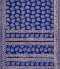 Blue Printed Synthetics Dola Silk Saree With Floral Motifs-BL5197