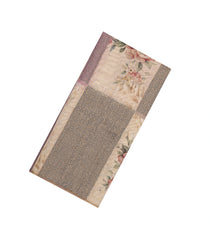 Dusty Pink Woven Synthetic Dola Silk Saree With Woven & Printed Floral Motifs-BL4663