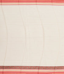 Peach Handloom Chanderi Cotton Saree With Printed Floral Motifs-CC1259