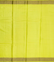 Lime Green Woven Tussar Silk Saree With Floral Butta Motifs-TU2937