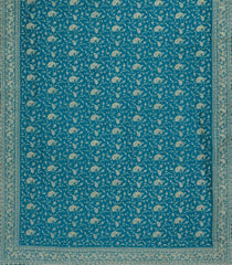 Cyan Woven Synthetic Blended Saree With Embroidered Motifs-EN2036