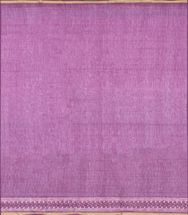 Lilac Printed Chanderi Cotton Saree With Floral Motifs-CC1479