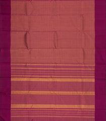 Maroon Handloom Kanchipuram Silk Saree With Zari Checks-KA15298