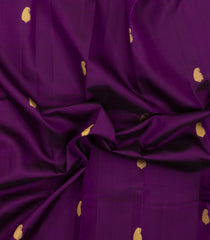 Dark Purple Handloom Kanchipuram Silk Saree With Mango Buttas-KA16207