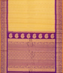 Sandal Handloom Gadwal SICO Saree With Cotton Body & Silk Border-GA0391