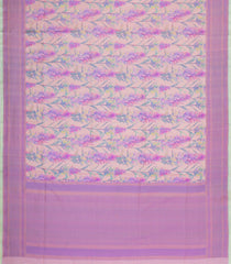 Peach Handloom Banarasi Satin SIlk Saree With Meena Floral Motifs-BE1848