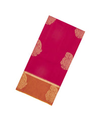 Pink Handloom Silk Cotton Saree With Buttas-SC4523