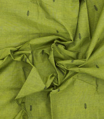 Green Woven Chettinad Cotton Saree With Buttas & Contrast Border-CN1929