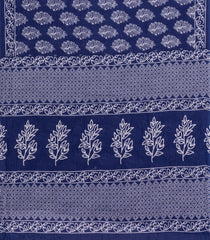 Violet Printed Jaipur Cotton Saree With Floral Motifs-JC1737