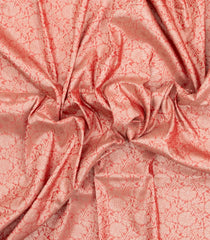 Peach Woven Art Dupion Saree With Floral Zari Motifs-BL5879