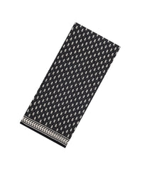 Black Woven Jaipur Cotton Saree With Printed Floral Motifs-JC1430