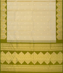 Beige Handloom Soft Silk Saree With Floral Buttas-SO4004