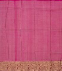 Purple Handloom Banarasi Organza Silk Saree With Floral Motifs-BE1574