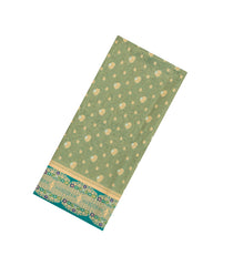 Aquamarine Woven Dupion Silk Saree With Buttas & Meena Borders-DS0592