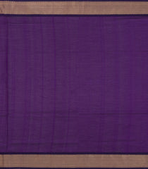 Violet Handloom Silk Cotton Saree With Checks & Buttas-SC4245