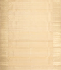 Cream Handloom Kanchipuram Bridal Silk Saree With Zari Motifs-KA16272