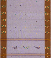 Grey Woven Chettinad Cotton Saree With Buttas-CN1868
